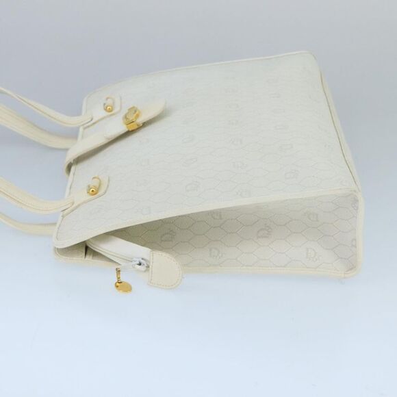Dior Honeycomb White Canvas Shoulder Bag (Pre-Owned) - Picture 4 of 16